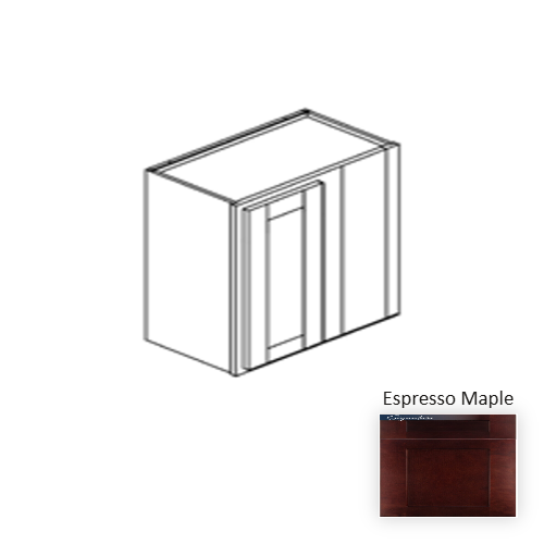 Framed Shaker Classic Wood Espresso Maple Wall Cabinet Natural clear coat 1