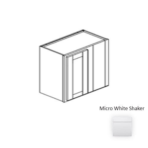 Framed Shaker Premium Wood Micro White Shaker Wall Cabinet Natural clear coat 1