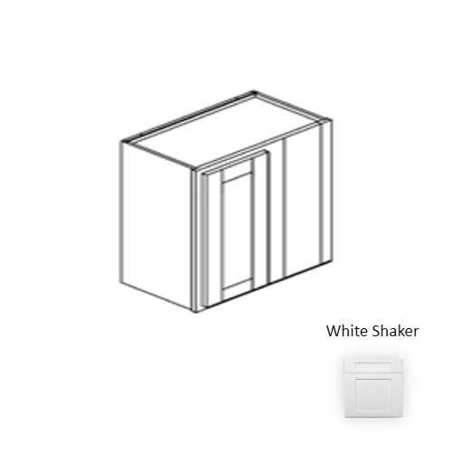 Framed Shaker Premium Wood White Shaker Wall Cabinet Natural clear coat 1