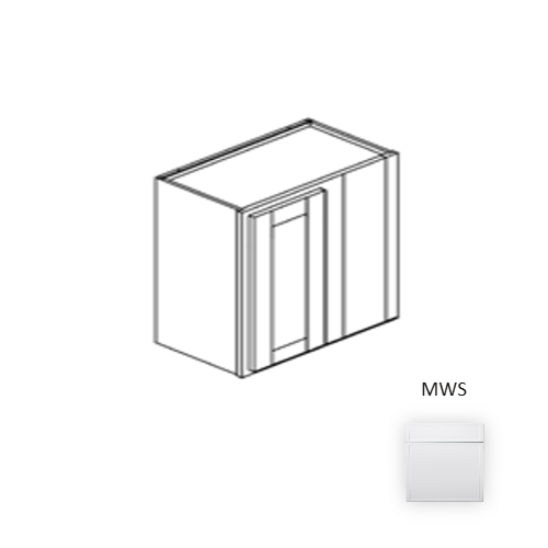 Framed Shaker Premium Wood Micro White Shaker Wall Cabinet Natural clear coat 1
