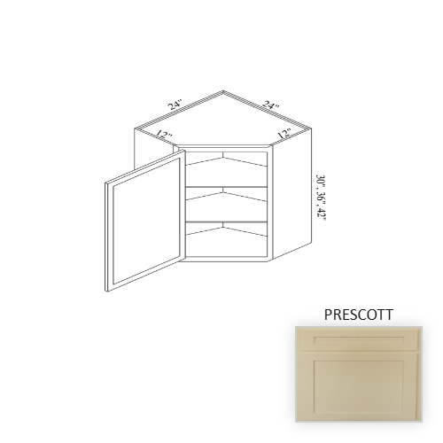 WCD2430 Wood Prescott Corner Blind Base Cabinet Prescott 1