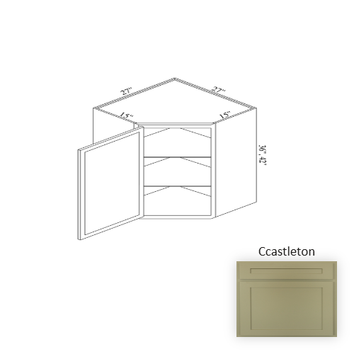 WCD273615 Wood Castleton Corner Blind Base Cabinet Castleton 1