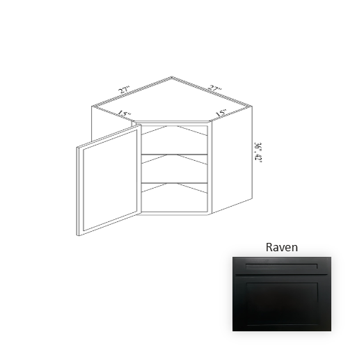 WCD274215 Wood Raven Corner Blind Base Cabinet Raven 1
