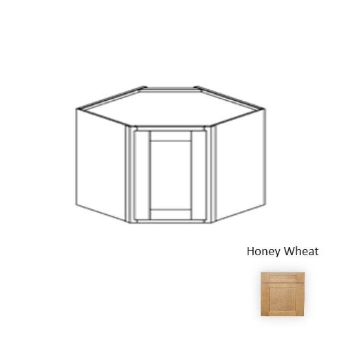 Framed Shaker Deluxe Wood Honey Wheat Wall Cabinet Natural clear coat 1