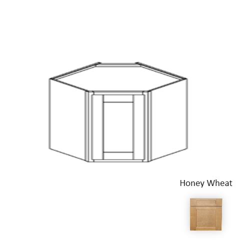 Framed Shaker Deluxe Wood Honey Wheat Wall Cabinet Natural clear coat 1