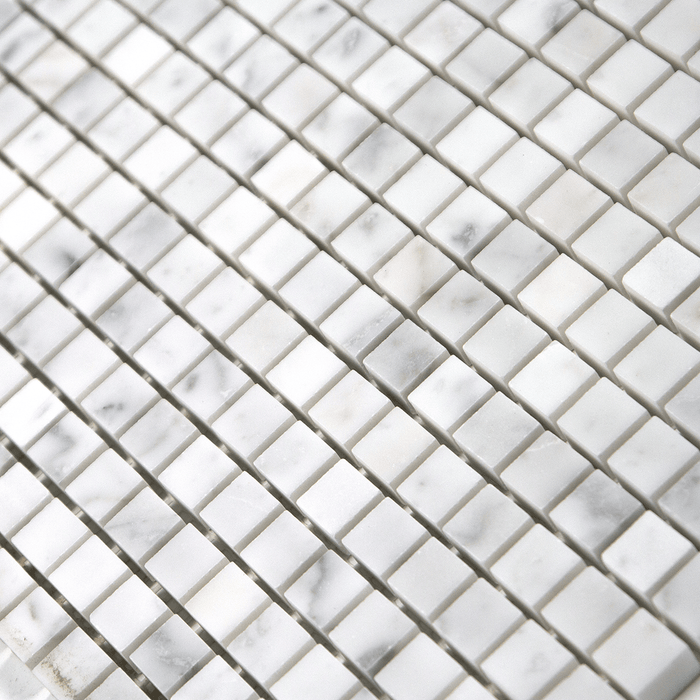 Carrara Natural Stone White Mosaic Polished 2