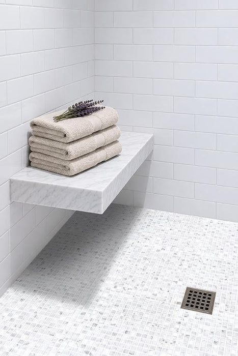 Carrara Natural Stone White Mosaic Polished 3 3