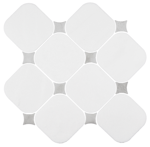 Thassos Natural Stone Iceberg Dot Mosaic Honed 1
