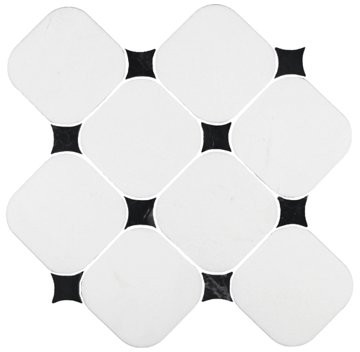 Thassos Natural Stone Nero Mosaic Honed 1
