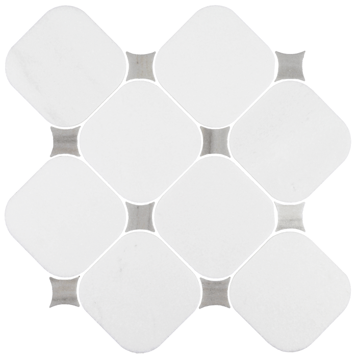 Thassos Natural Stone Skyline Mosaic Honed 1