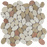 Terrazzo White Tan Rose Natural Stone Mosaic - Pebble
