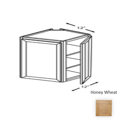 Framed Shaker Deluxe Wood Honey Wheat Wall Cabinet Natural clear coat 1