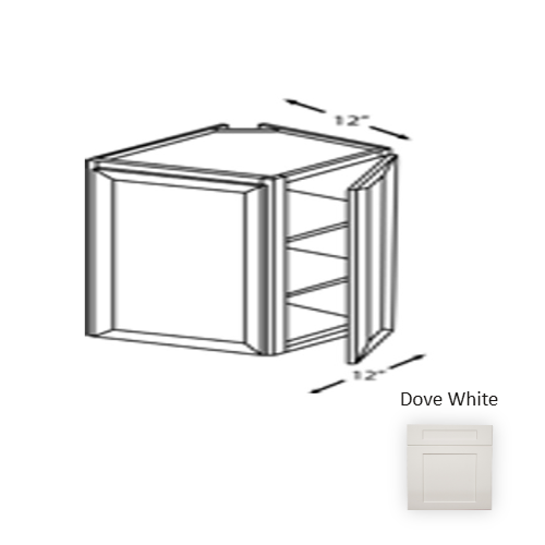 Framed Shaker Classic Wood Dove White Wall Cabinet Natural clear coat 1