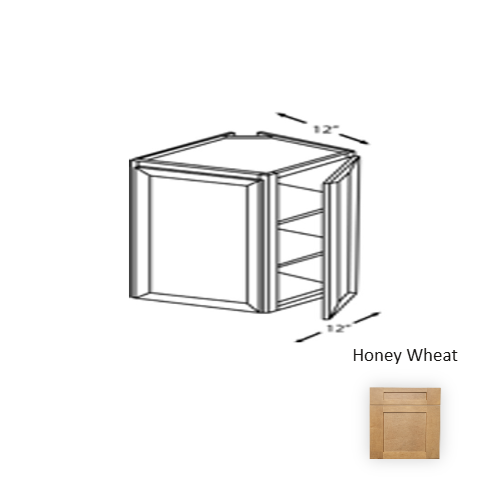 Framed Shaker Deluxe Wood Honey Wheat Wall Cabinet Natural clear coat 1