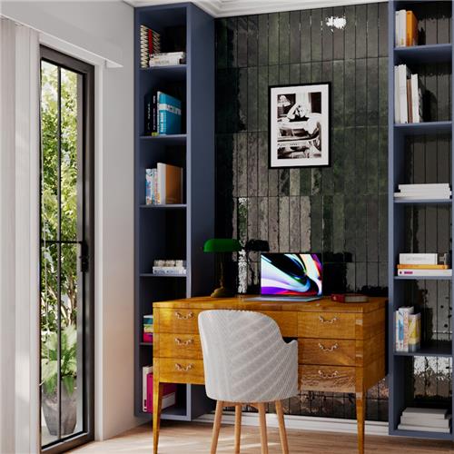 Menorca Ceramic Forest Black Tile Glossy 6