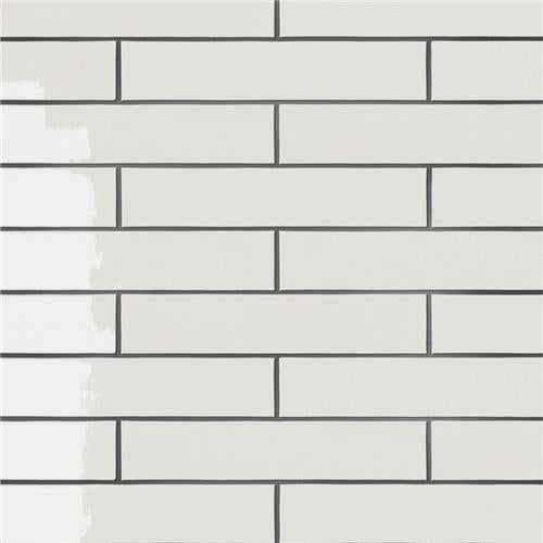 Menorca Ceramic White Tile Glossy 2