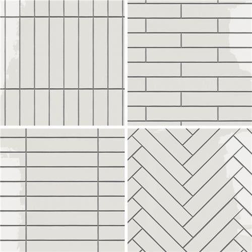 Menorca Ceramic White Tile Glossy 8