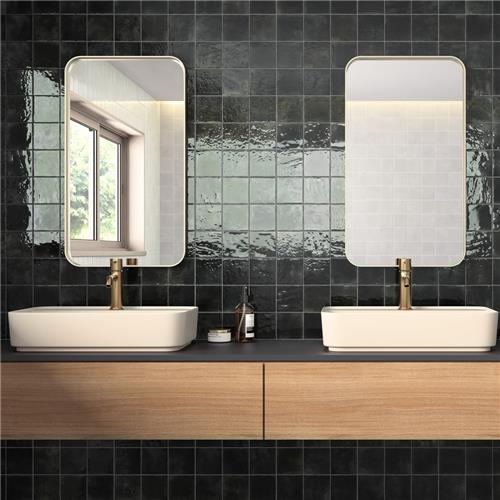 Menorca Ceramic Forest Black Tile Glossy 6