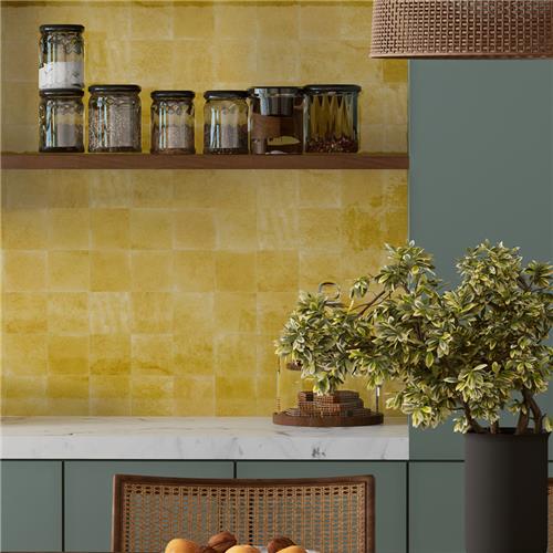 Menorca Ceramic Lemon Tile Glossy 8
