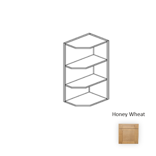Framed Shaker Deluxe Wood Honey Wheat Wall Cabinet Natural clear coat 1