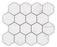 Winsario Statvario 3" Hexagon White Porcelain Mosaic - 10.24" x 11.81"