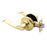 Waverlie Zinc Polished Brass PB Door Lever Polished Brass 1