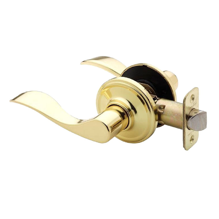 Waverlie Zinc Polished Brass PB Door Lever Polished Brass 1