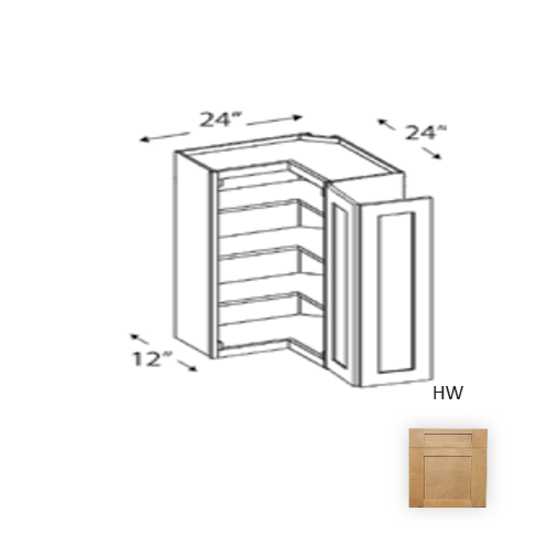 Framed Shaker Deluxe Wood Honey Wheat Wall Cabinet Natural clear coat 1