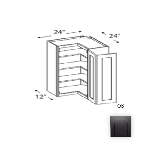 Framed Shaker Signature Wood Onyx Black Wall Cabinet Natural clear coat 1