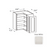 Framed Shaker Classic Wood Dove White Wall Cabinet Natural clear coat 1