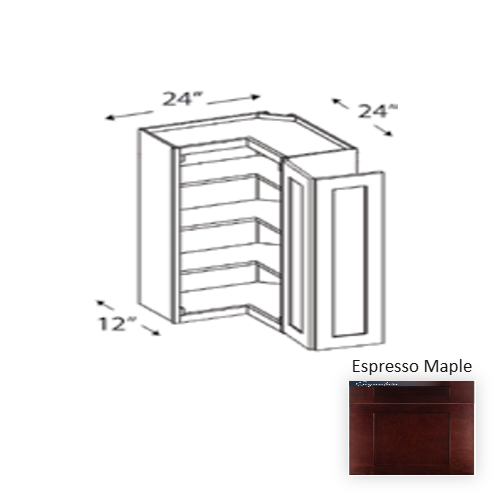 Framed Shaker Classic Wood Espresso Maple Wall Cabinet Natural clear coat 1