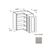 Framed Shaker Premium Wood Grey Shaker Wall Cabinet Natural clear coat 1