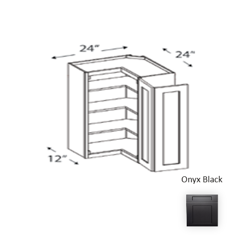 Framed Shaker Signature Wood Onyx Black Wall Cabinet Natural clear coat 1