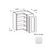 Framed Shaker Premium Wood White Shaker Wall Cabinet Natural clear coat 1