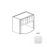 Framed Shaker Premium Wood White Shaker Wall Cabinet Natural clear coat 1