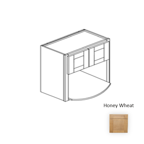 Framed Shaker Deluxe Wood Honey Wheat Wall Cabinet Natural clear coat 1