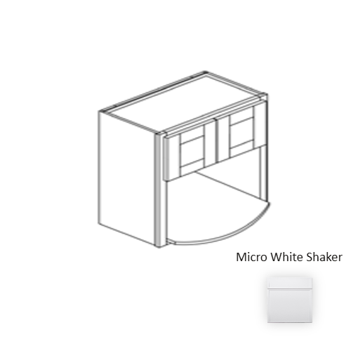 Framed Shaker Premium Wood Micro White Shaker Wall Cabinet Natural clear coat 1