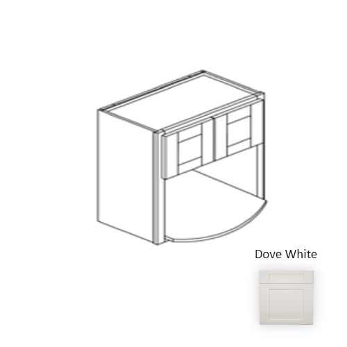 Framed Shaker Classic Wood Dove White Wall Cabinet Natural clear coat 1
