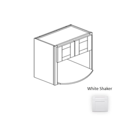 Framed Shaker Premium Wood White Shaker Wall Cabinet Natural clear coat 1