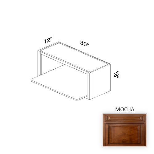 WMW3018 Wood Mocha Microwave Cabinet Mocha 1