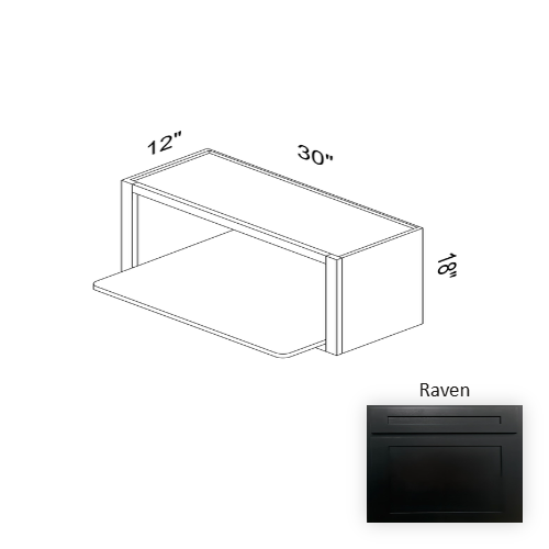 WMW3018 Wood Raven Microwave Base Cabinet Raven 1