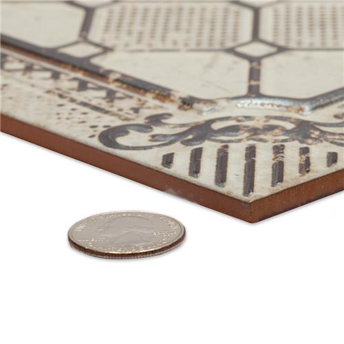 Ritz Ceramic Anticato White Tile Satin 4