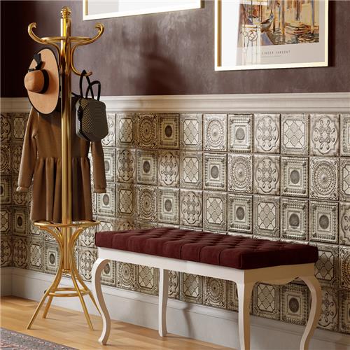 Ritz Ceramic Anticato White Tile Satin 7