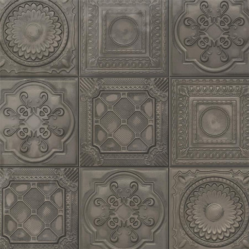 Ritz Ceramic Metallo Silver Tile Satin 1