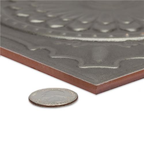 Ritz Ceramic Metallo Silver Tile Satin 4