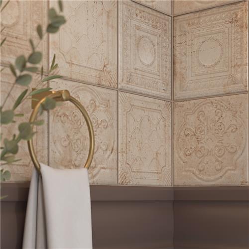 Ritz Ceramic Ossidato Cream Tile Satin 6