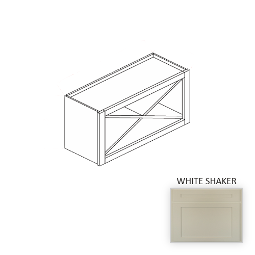 WR3018 Wood White Shaker Wine Rack White Shaker 1