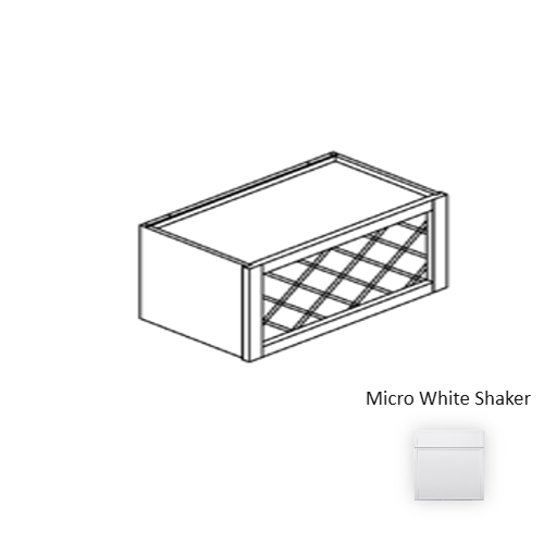 Framed Shaker Premium Wood Micro White Shaker Wall Cabinet Natural clear coat 1