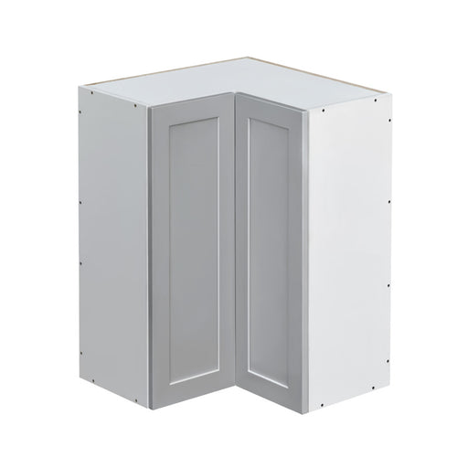 Mallorca Dolphin Gray Wood Diagonal Corner Wall Cabinet 1