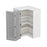 Mallorca Dolphin Gray Wood Diagonal Corner Wall Cabinet 2